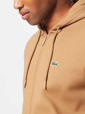 LACOSTE Sweatjacke in Braun