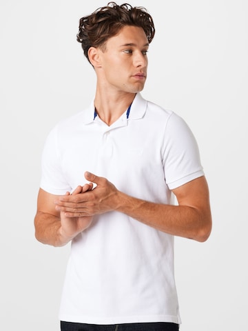 Superdry Poloshirt in Weiß: front