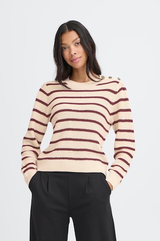 Pull-over 'NIRA' b.young en beige : devant