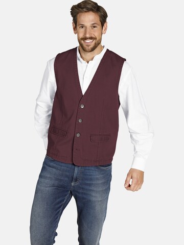 Jan Vanderstorm Bodywarmer 'Torell' in Rood: voorkant