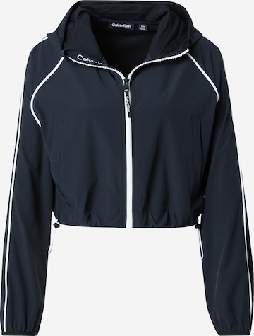 Calvin Klein SportSportska jakna - crna boja: prednji dio