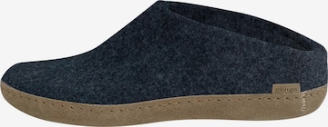 Glerups Slippers 'Ledersohle' in Blue: front
