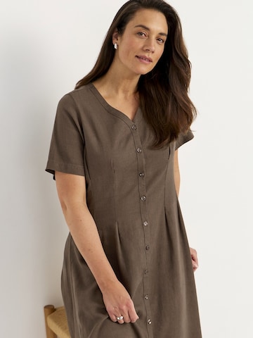 Cellbes of Sweden Kleid aus Leinen- und Viskosemischung in Braun