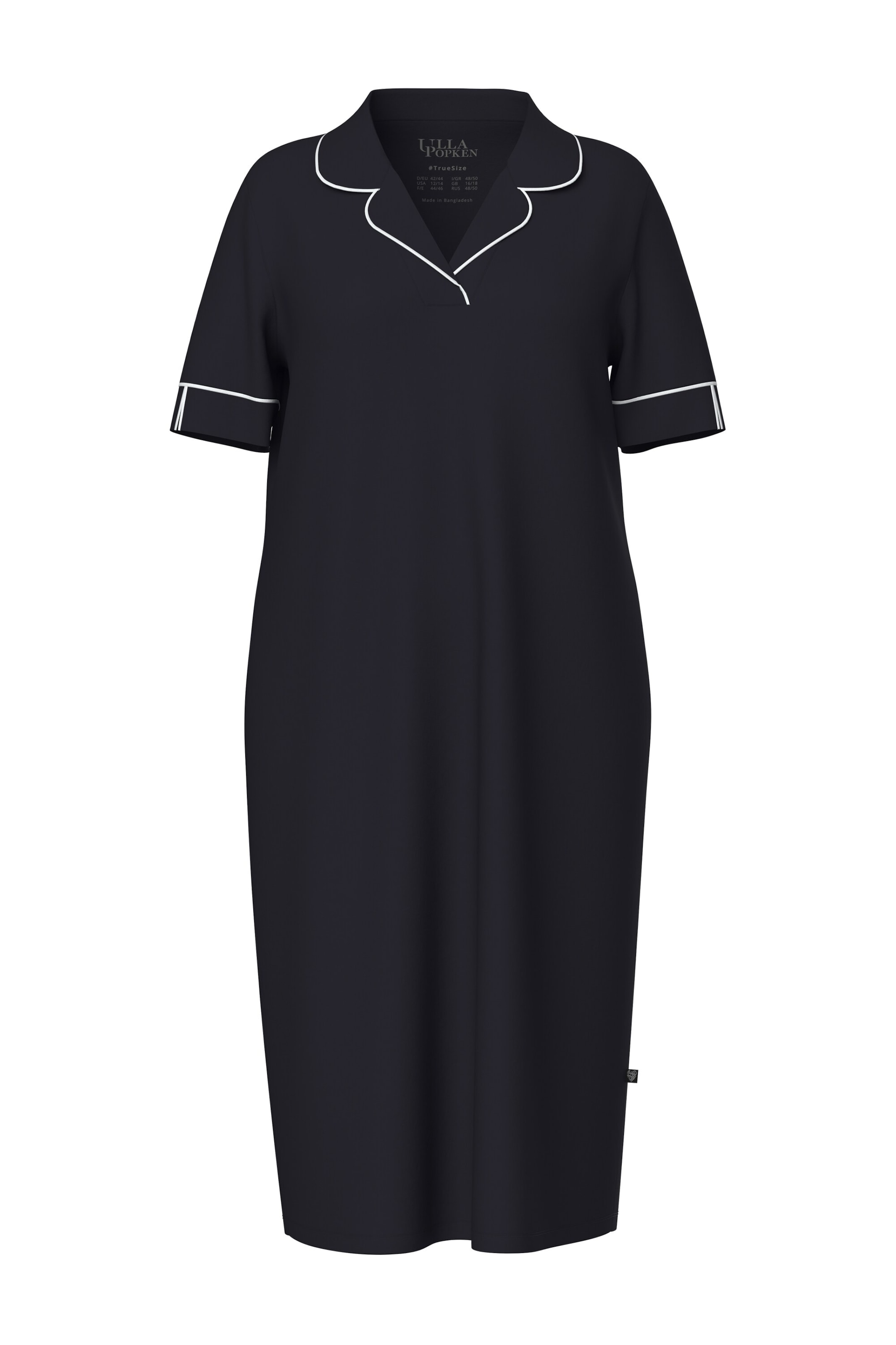 Ulla Popken Nachthemd in Zwart: voorkant