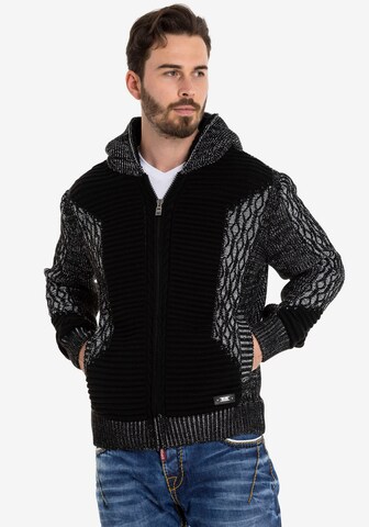 CIPO & BAXX Strickjacke in Schwarz