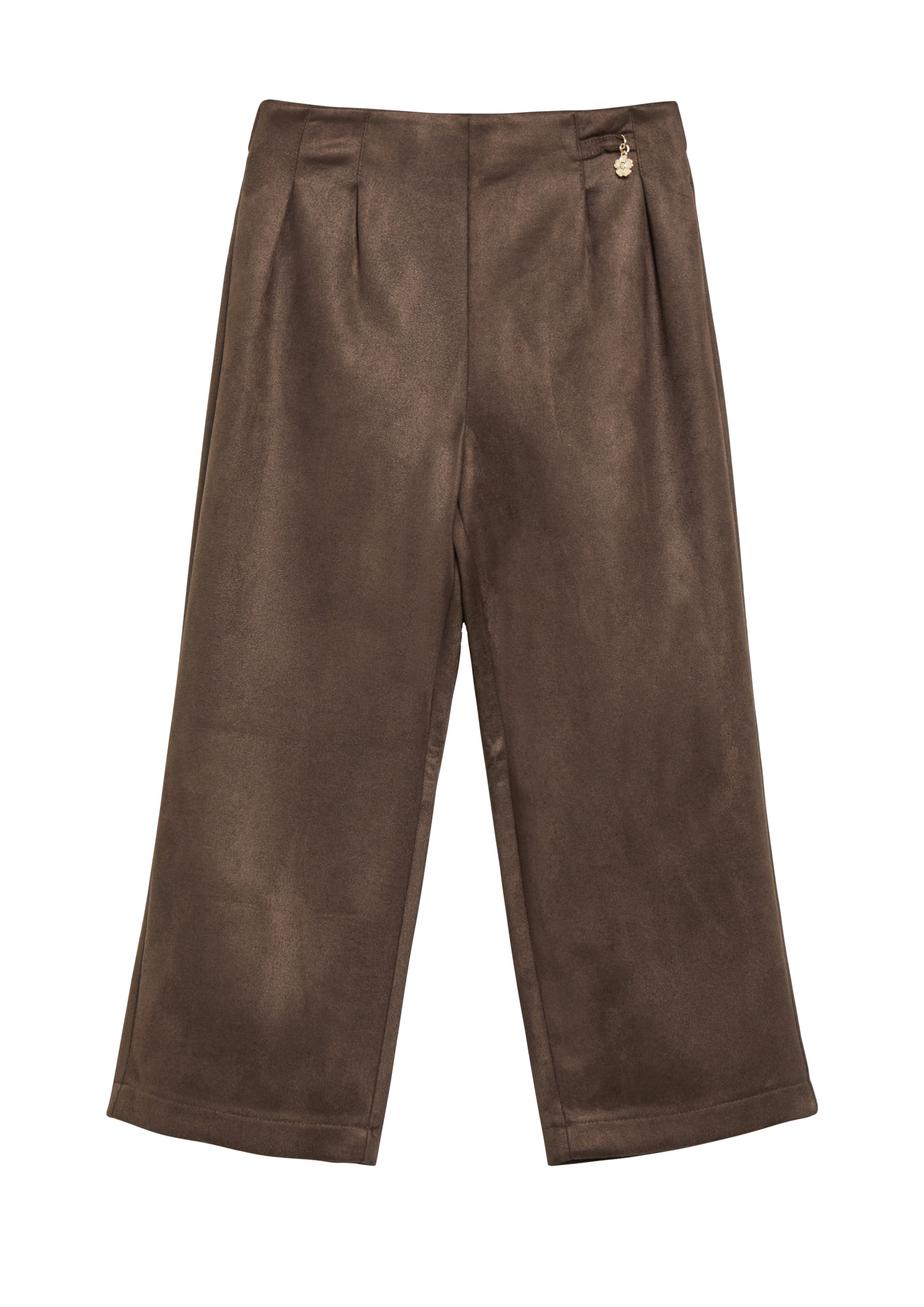 s.Oliver Wide Leg Hose in Braun: Vorderseite
