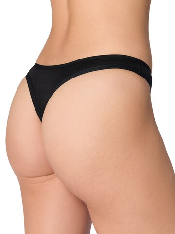 Albero Natur String 'Damen Bio Baumwoll Tanga-Slip'‌ in Schwarz