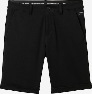 TOM TAILOR DENIM Slimfit Shorts in Schwarz: predná strana