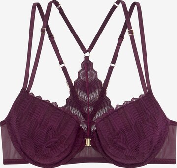 LASCANA T-shirt Bra in Purple: front