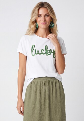 usha FESTIVAL Shirt in Wit: voorkant