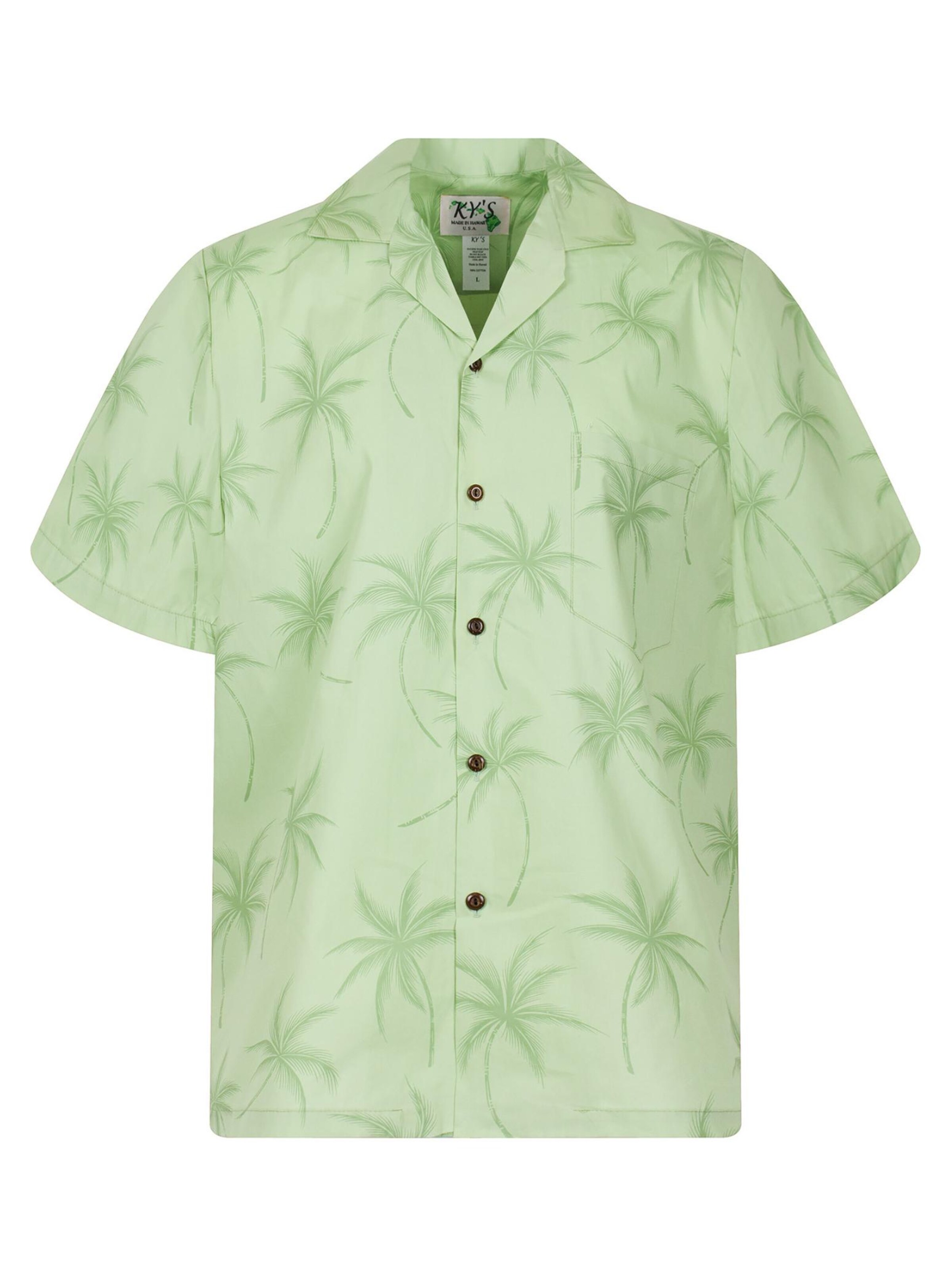 KY's Regular fit Button Up Shirt 'Palmshadow' in Green: front