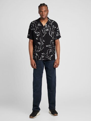 JACK & JONES Regular Fit Skjorte 'JEFF' i sort