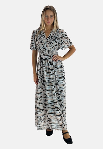 Elara Jurk in Beige: voorkant