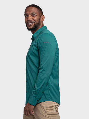 Schöffel Regular fit Athletic button up shirt 'Haidwand' in Green