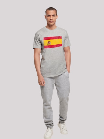 T-Shirt 'Spanien Flagge Spain' F4NT4STIC en gris