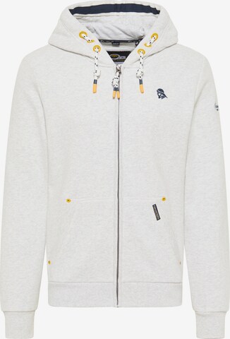 Schmuddelwedda Zip-Up Hoodie in Grey: front