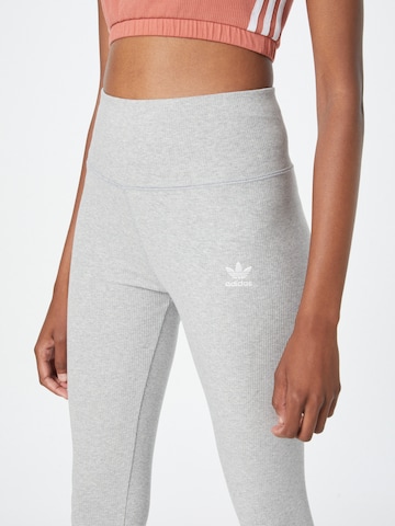 ADIDAS ORIGINALS Skinny Leggings 'Adicolor Essentials+ Ribbed ' in Grey