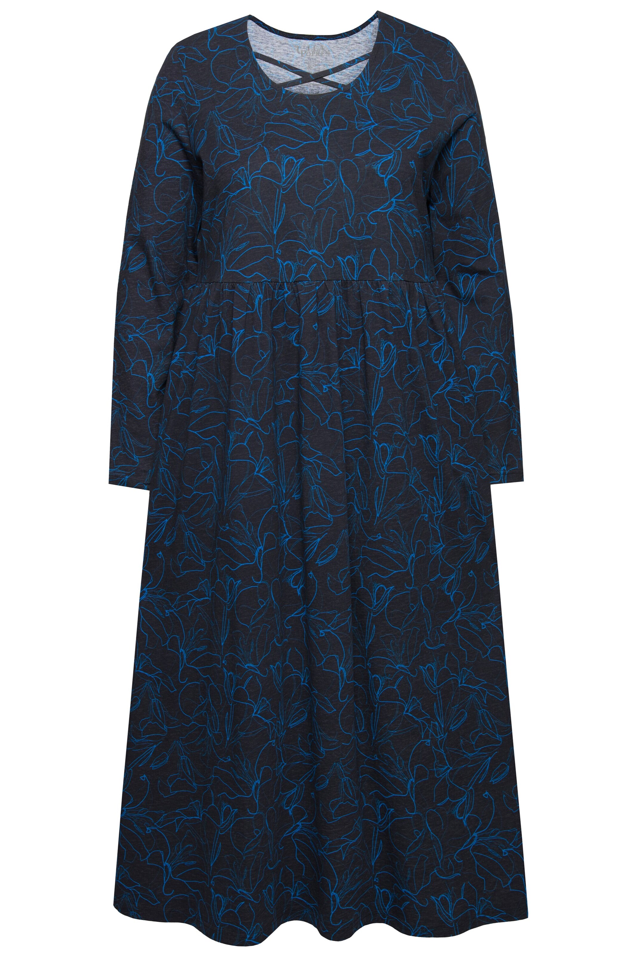 Ulla Popken Jurk in Blauw: voorkant