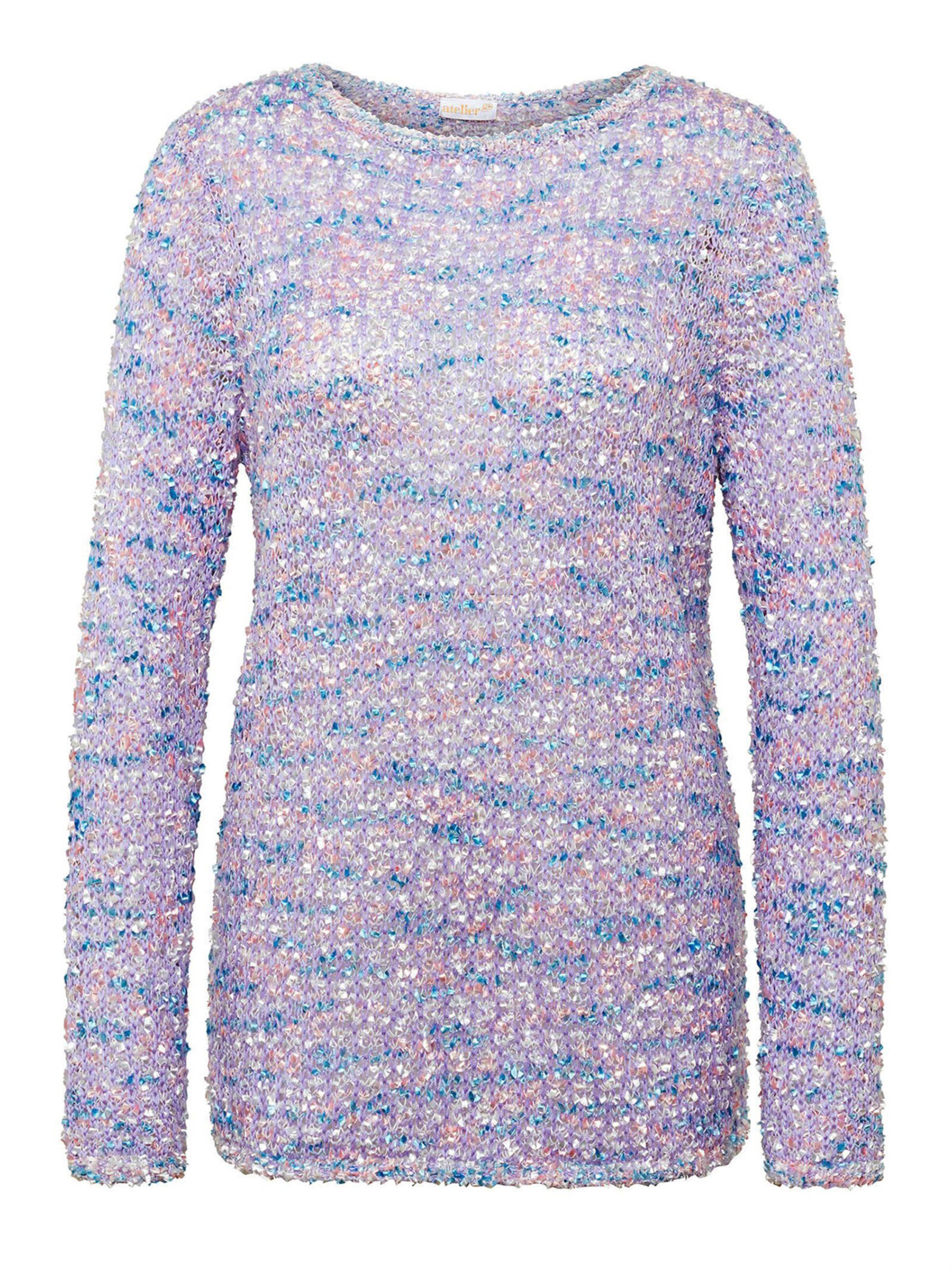 Goldner Pullover in Pink: Vorderseite