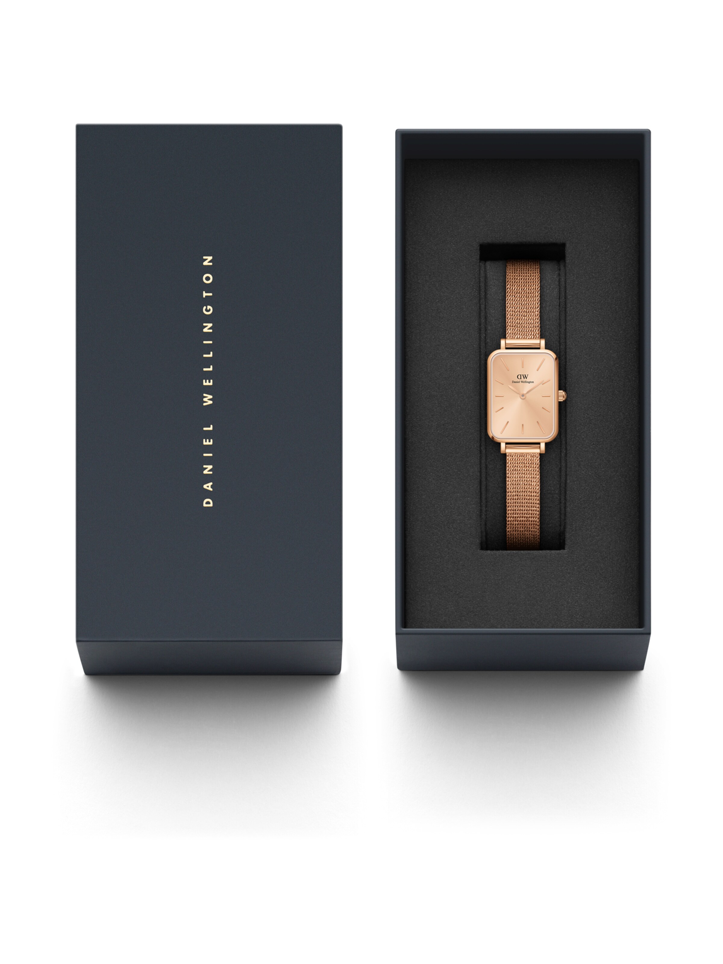 Daniel Wellington Analogna ura 'Quadro Unitone Rose Gold RG' | zlata barva