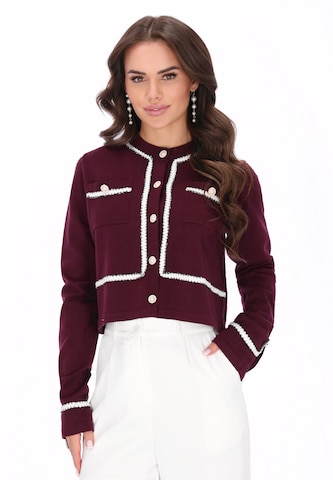 faina Knit cardigan in Red: front