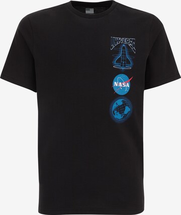WE Fashion T-shirt 'Nasa' i svart: framsida