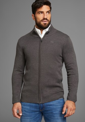 Man's World Knit Cardigan in Grey