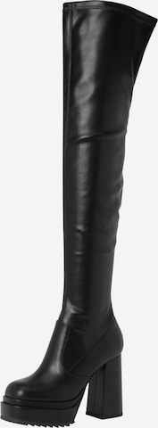 BUFFALO Over the Knee Boots 'MAY' in Black: front