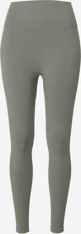 Athlecia Skinny Workout Pants 'Balance' in Green: front