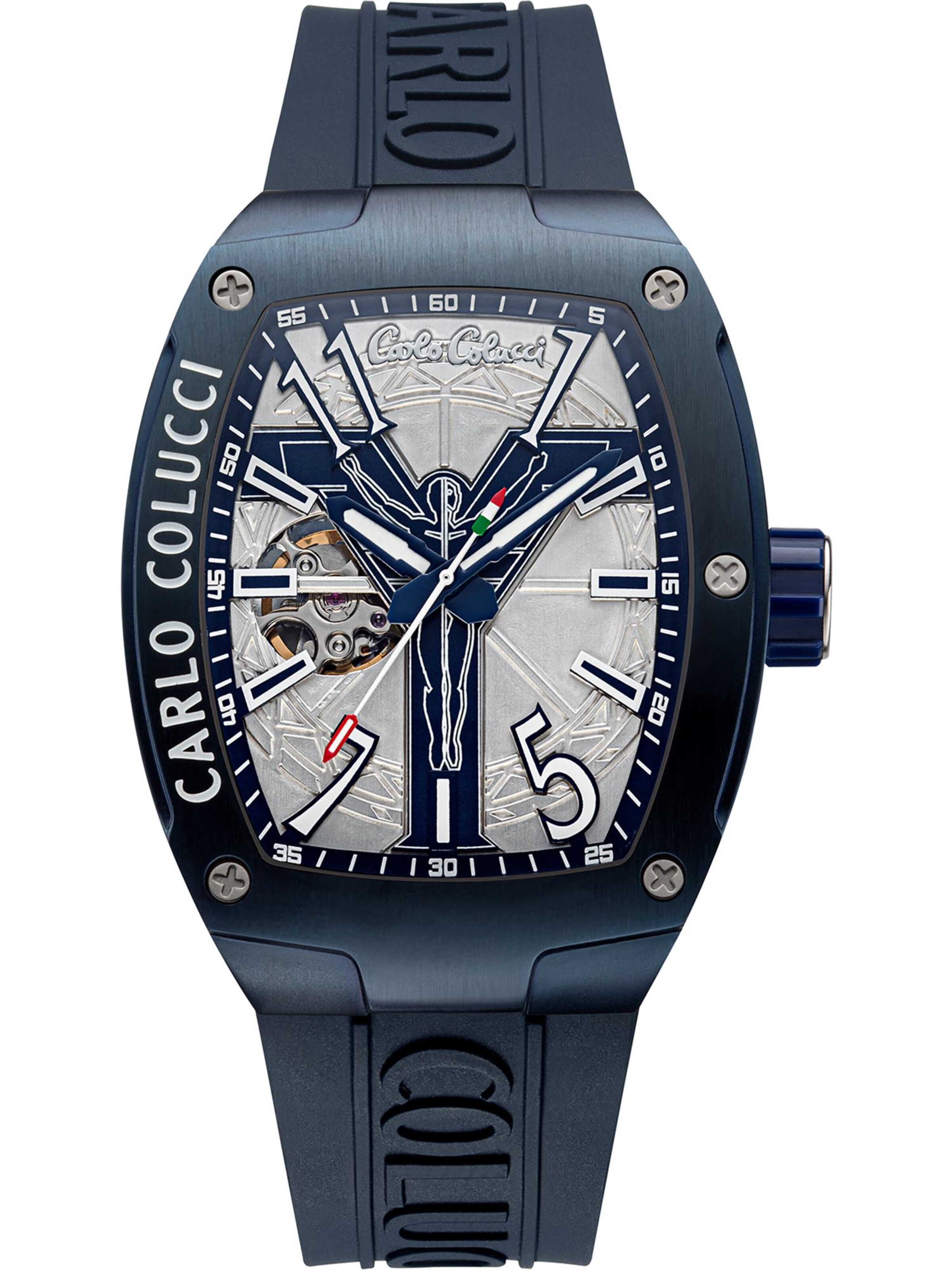 Carlo Colucci Analog Watch 'Donazzan' in Blue: front