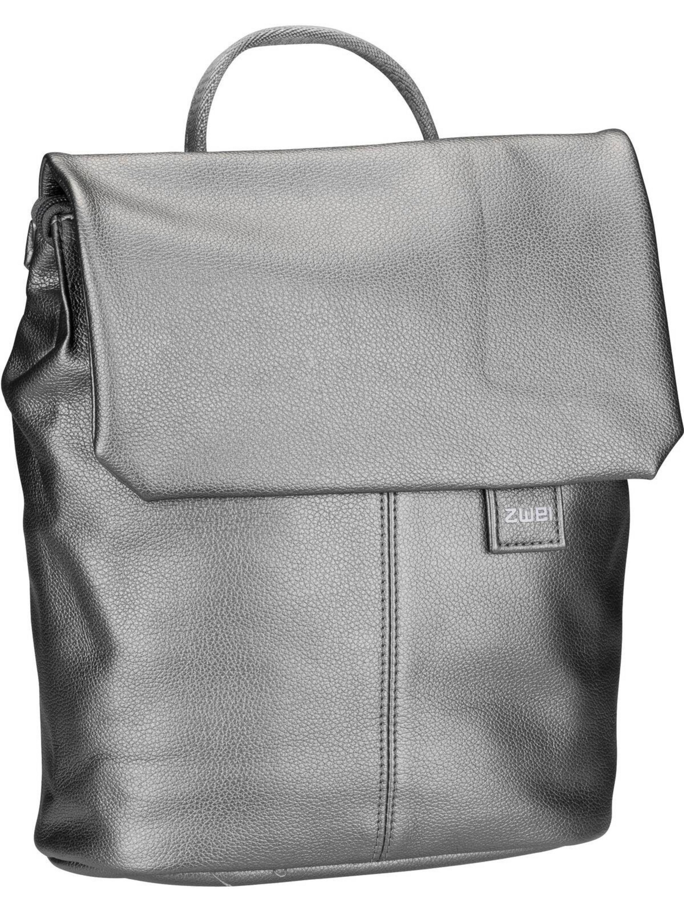 ZWEI Backpack 'Mademoiselle' in Silver: front