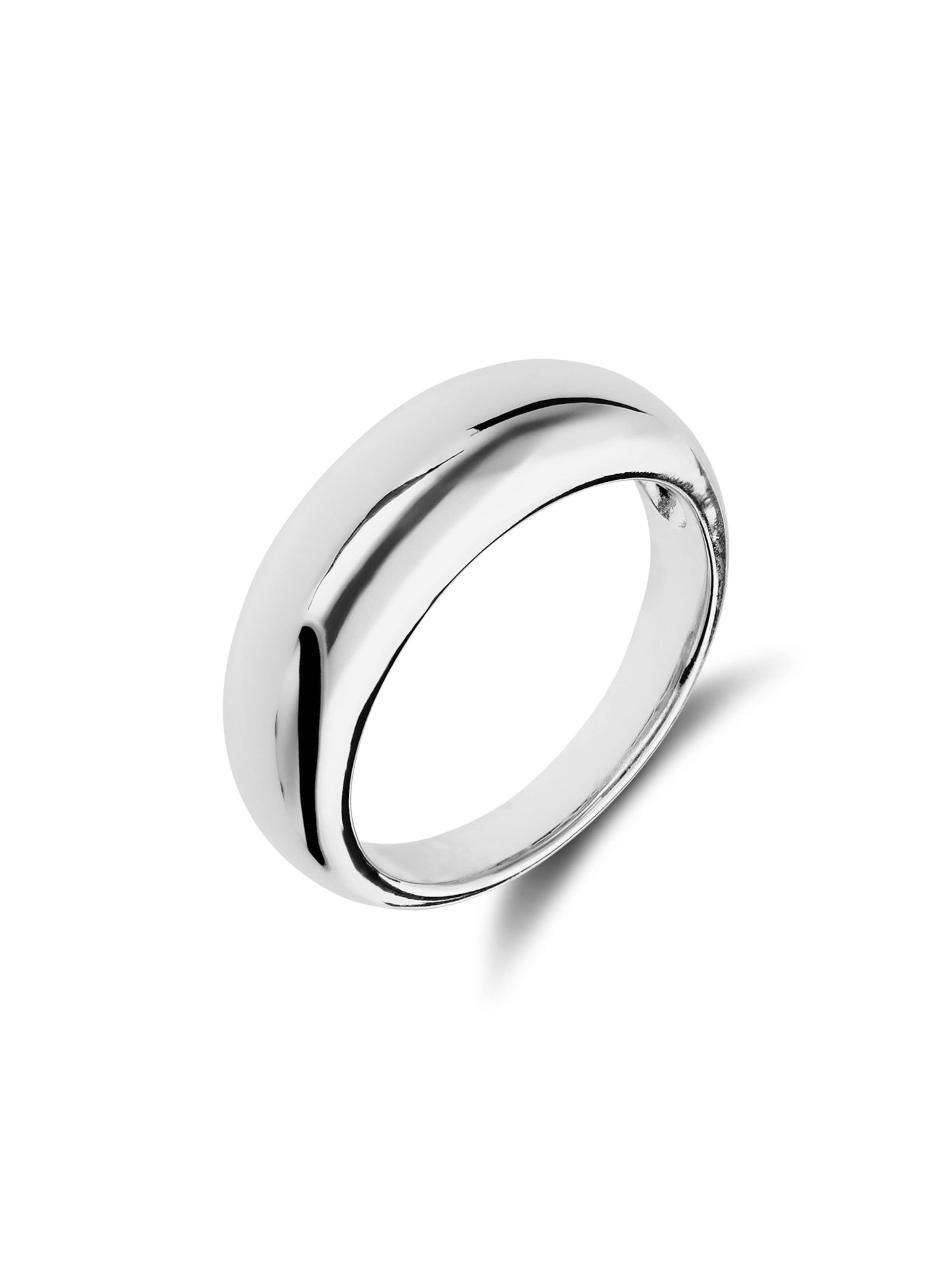 Lucardi Ring 'Einfach' in Zilver: voorkant