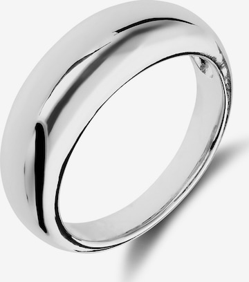 Lucardi Ring 'Einfach' in Zilver: voorkant