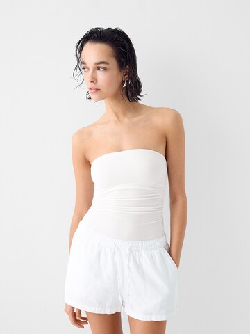 Body a maglietta di Bershka in beige: frontale