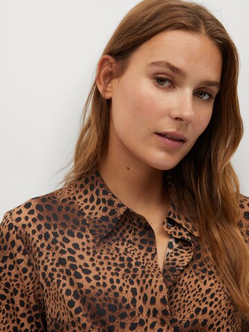 MANGO Bluse i brun