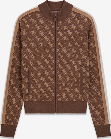 GUESS Strickjacke in Braun: Vorderseite