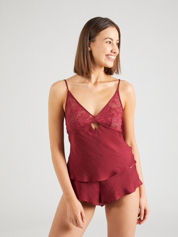 Marks & Spencer Korte pyjama 'Lex' in Rood: voorkant