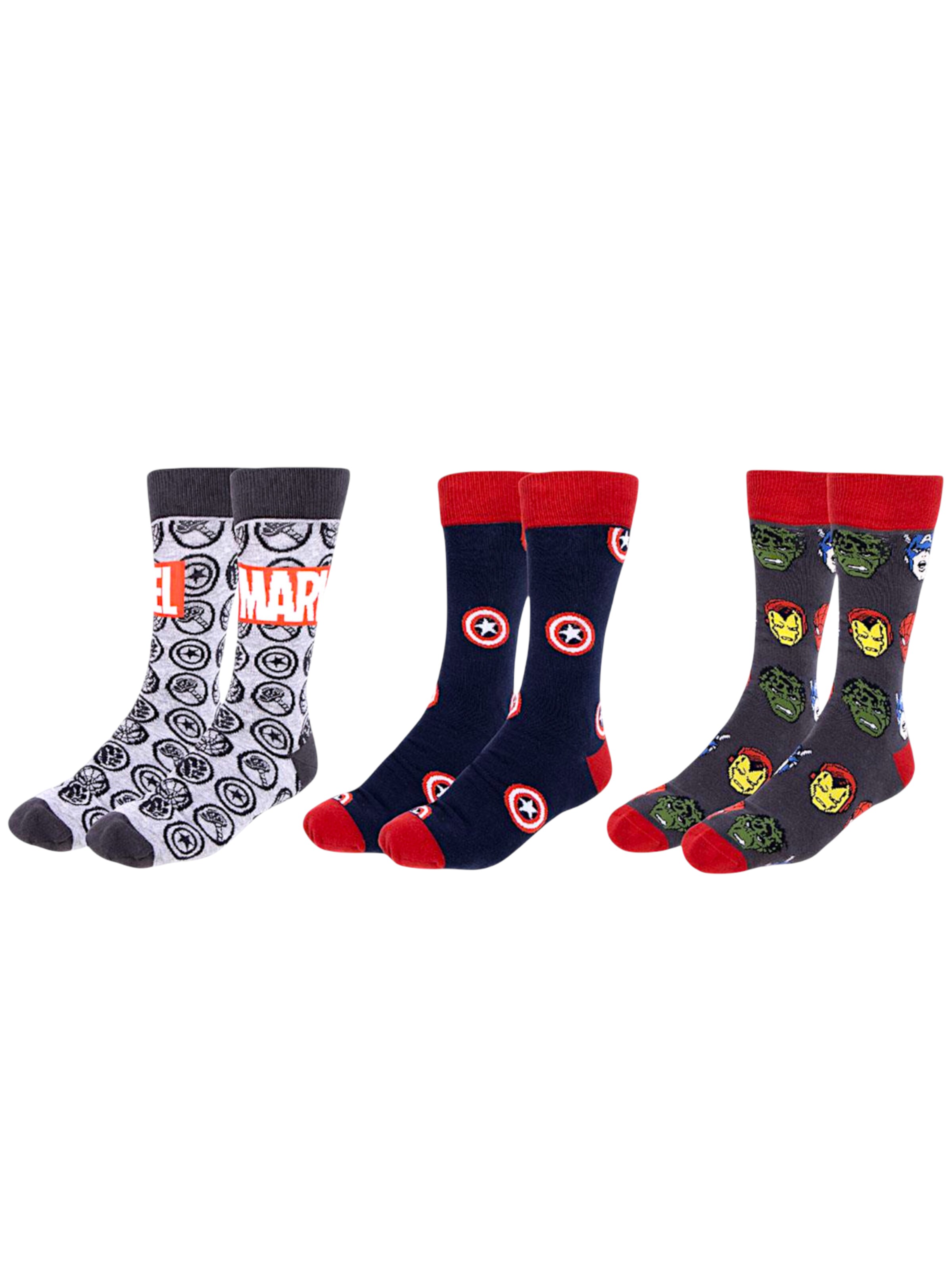 Marvel Avengers Socks 'Marvel 3er - Pack' in Mixed colors: front