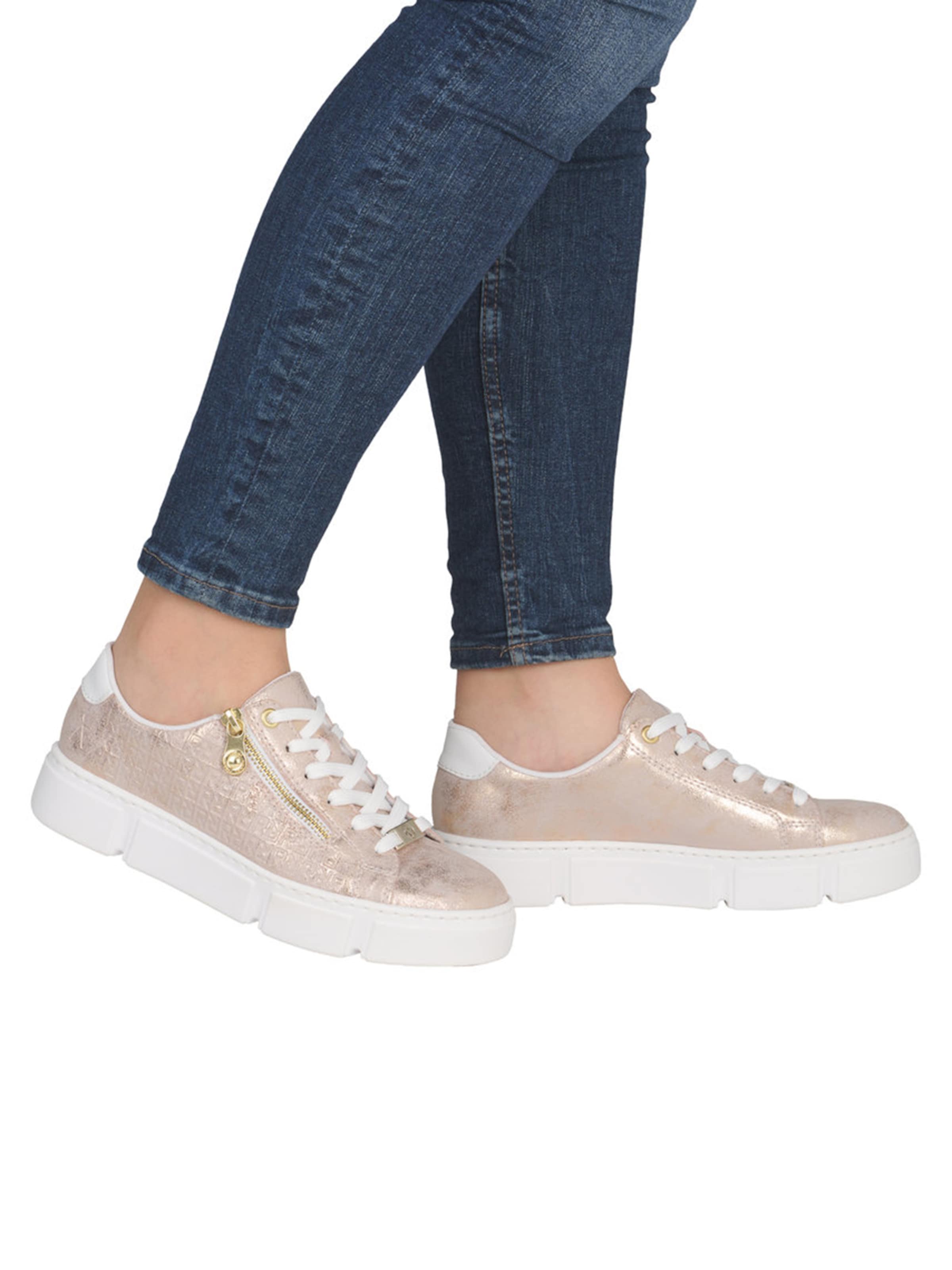 Sneaker low de la Rieker pe auriu: față