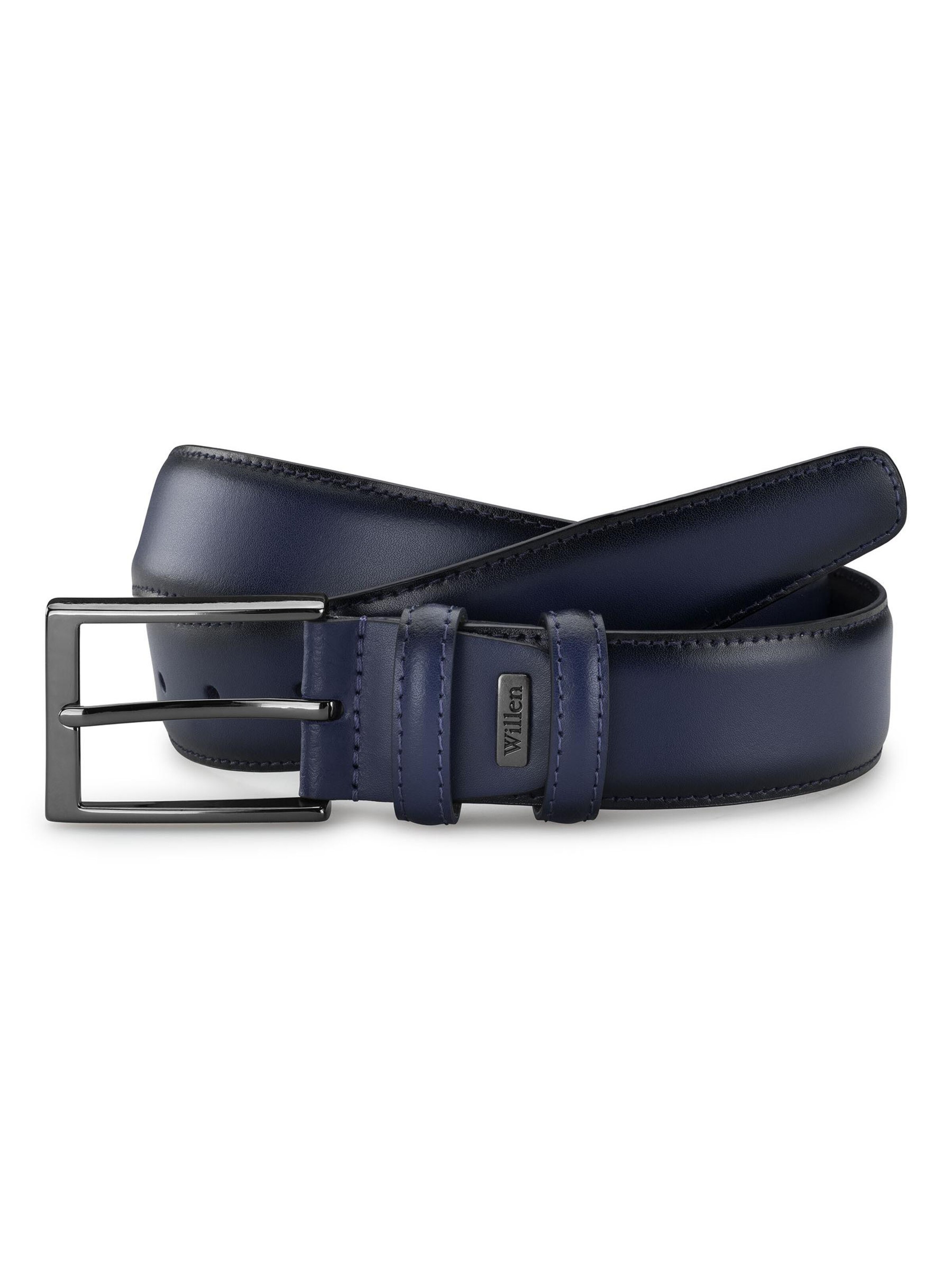 WILLEN Belt 'Businessgürtel mit Doppelschlaufe' in Blue: front