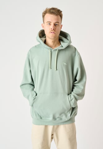 Cleptomanicx Sweater 'Embro Gull Mono' in Green: front