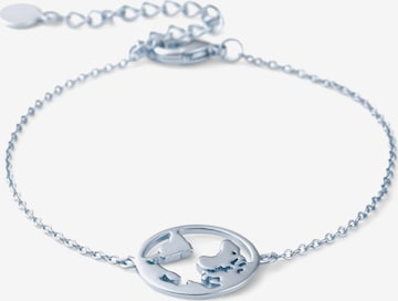 Heideman Bracelet 'Weltkarte' in Silver