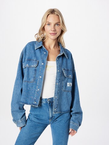 Calvin Klein Jeans Tussenjas in Blauw: voorkant