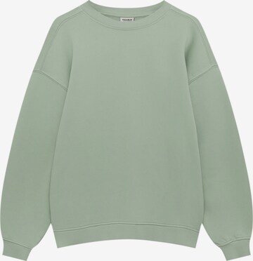 Sweat-shirt Pull&Bear en vert : devant