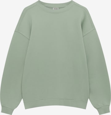 Pull&Bear Суичър в зелено: отпред