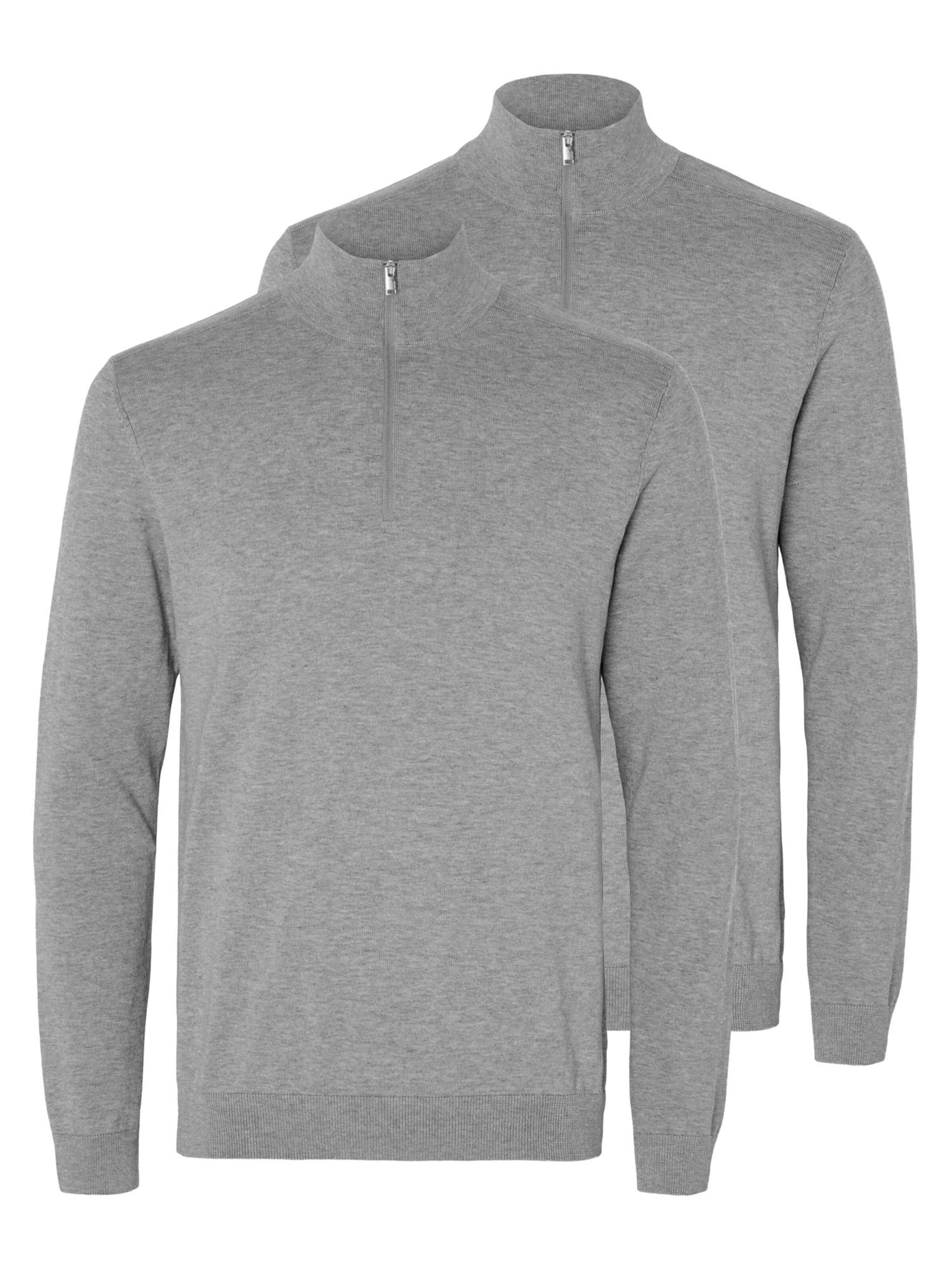 SELECTED Pullover 'Berg'‌‌‌‌ in Grau: Vorderseite