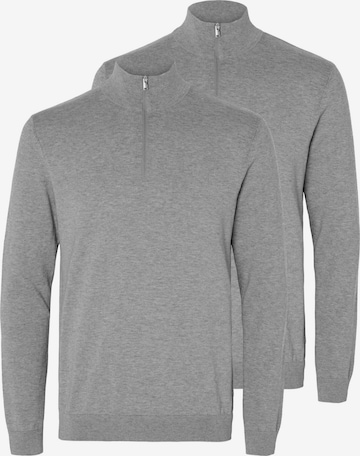 SELECTED Pullover 'Berg' in Grau: Vorderseite