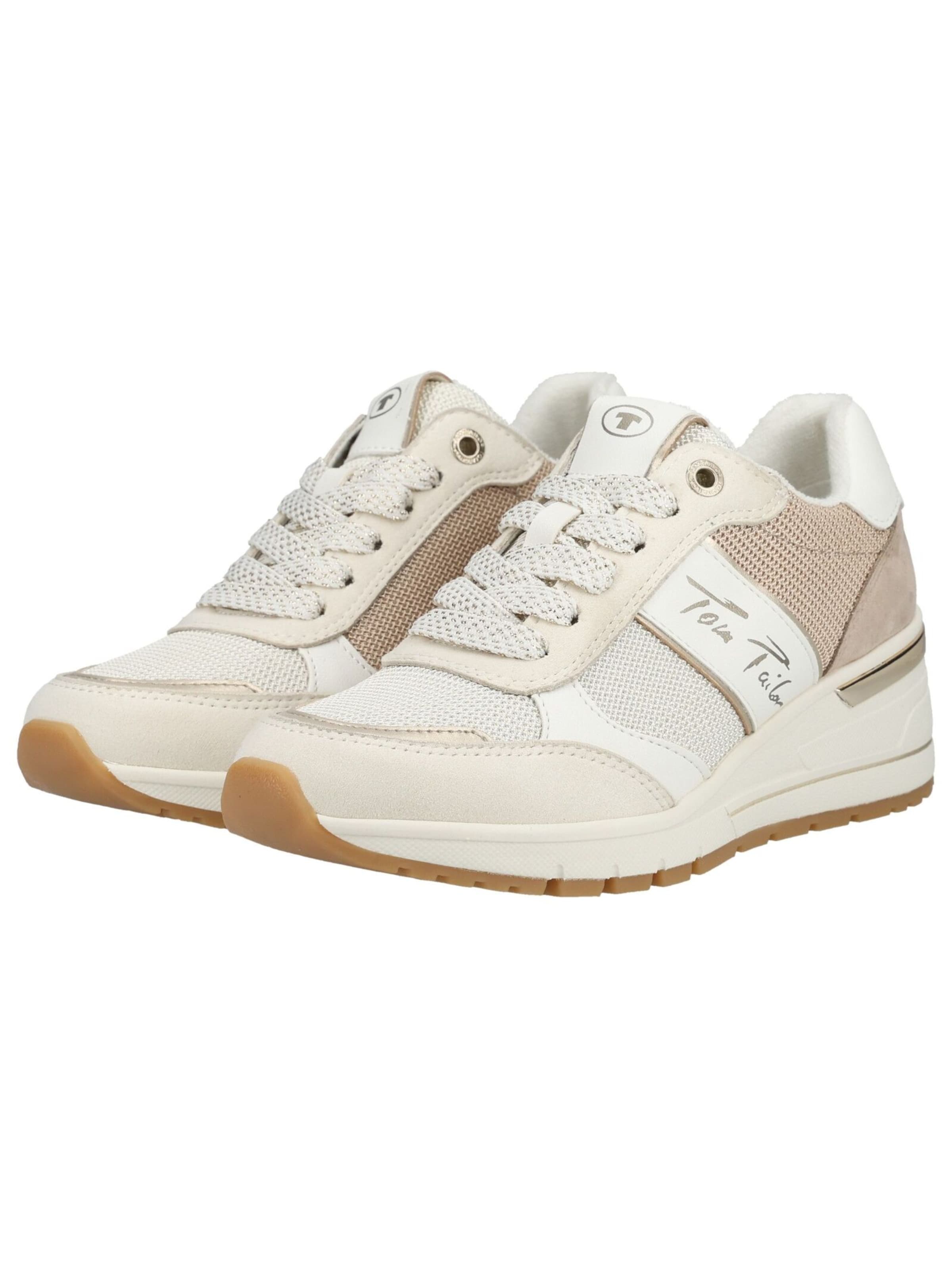 TOM TAILOR Sneakers laag in Beige
