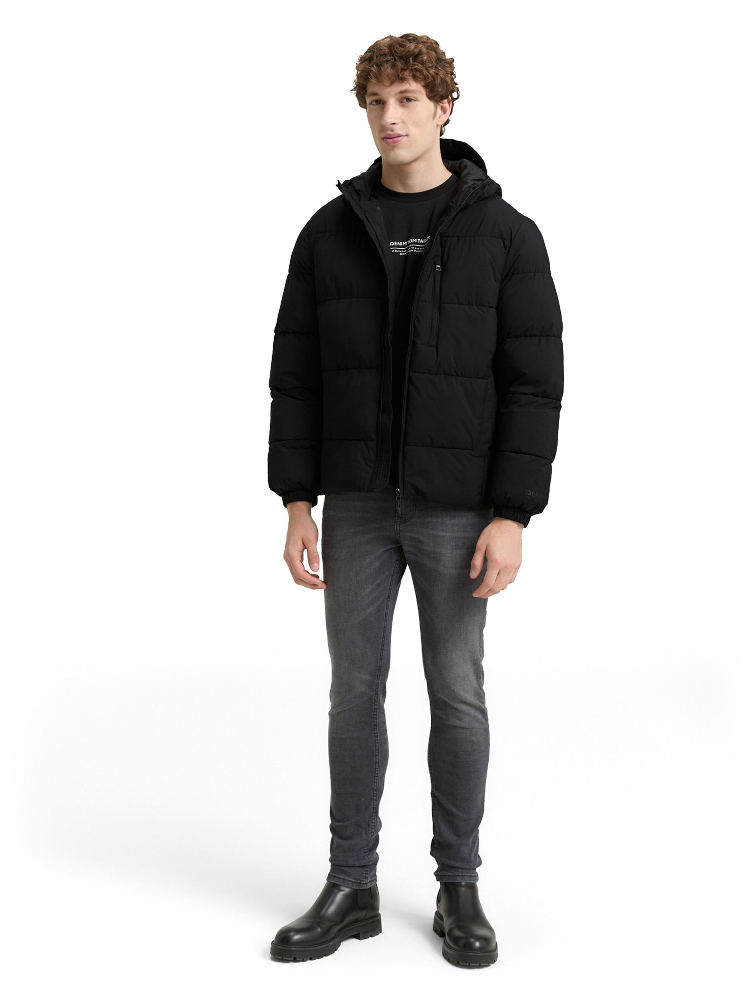 TOM TAILOR DENIM Winter Jacket in Black