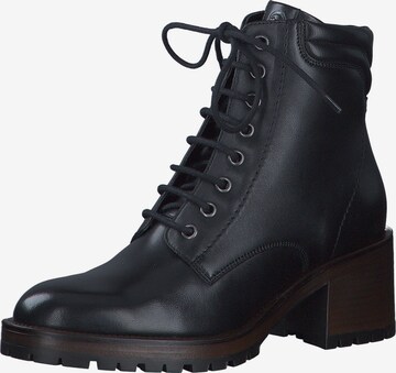 TAMARIS Lace-Up Ankle Boots in Black: front